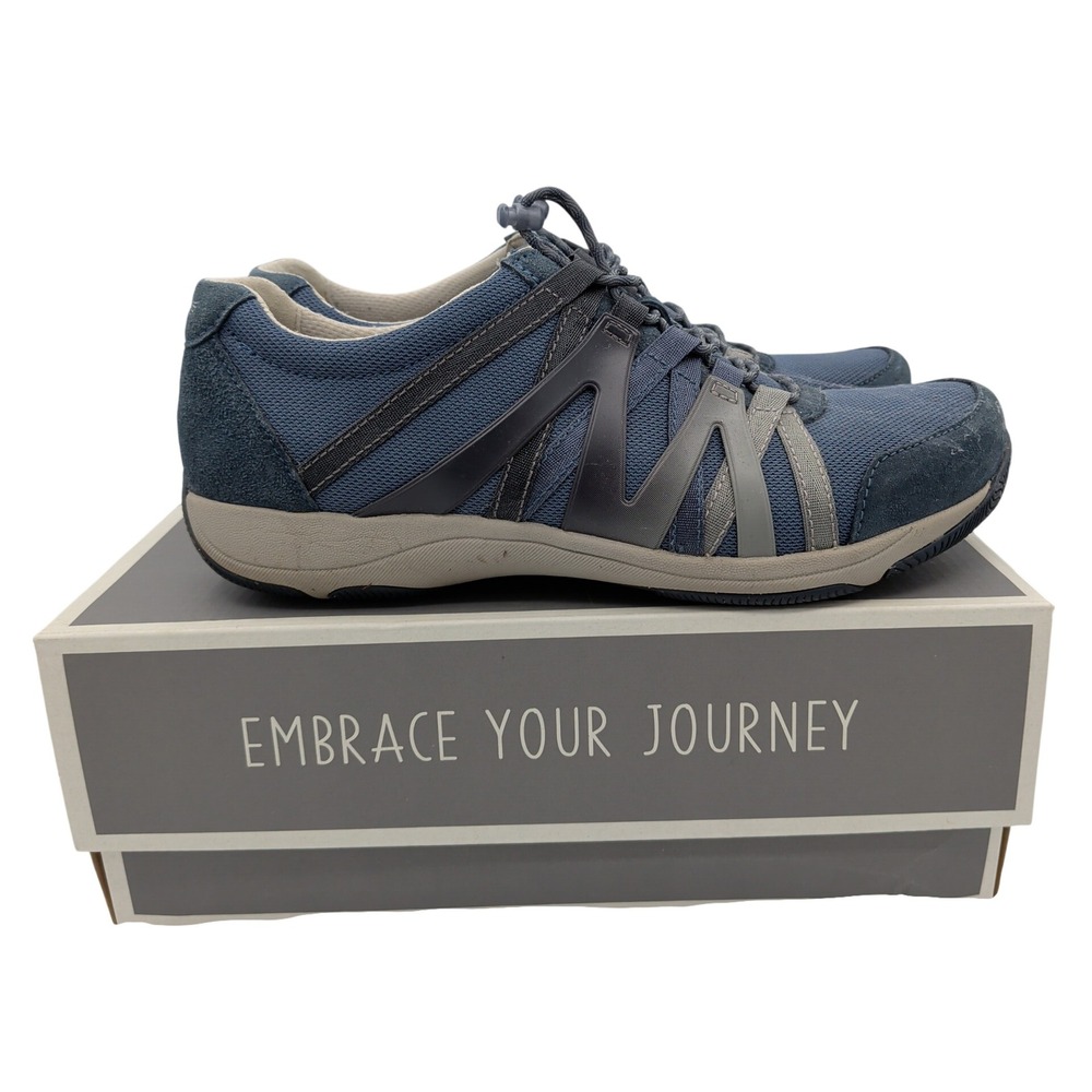 Dansko Henriette Suede Navy Mesh Walking Shoes 4852-757575 Womens 41